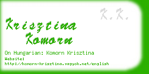 krisztina komorn business card